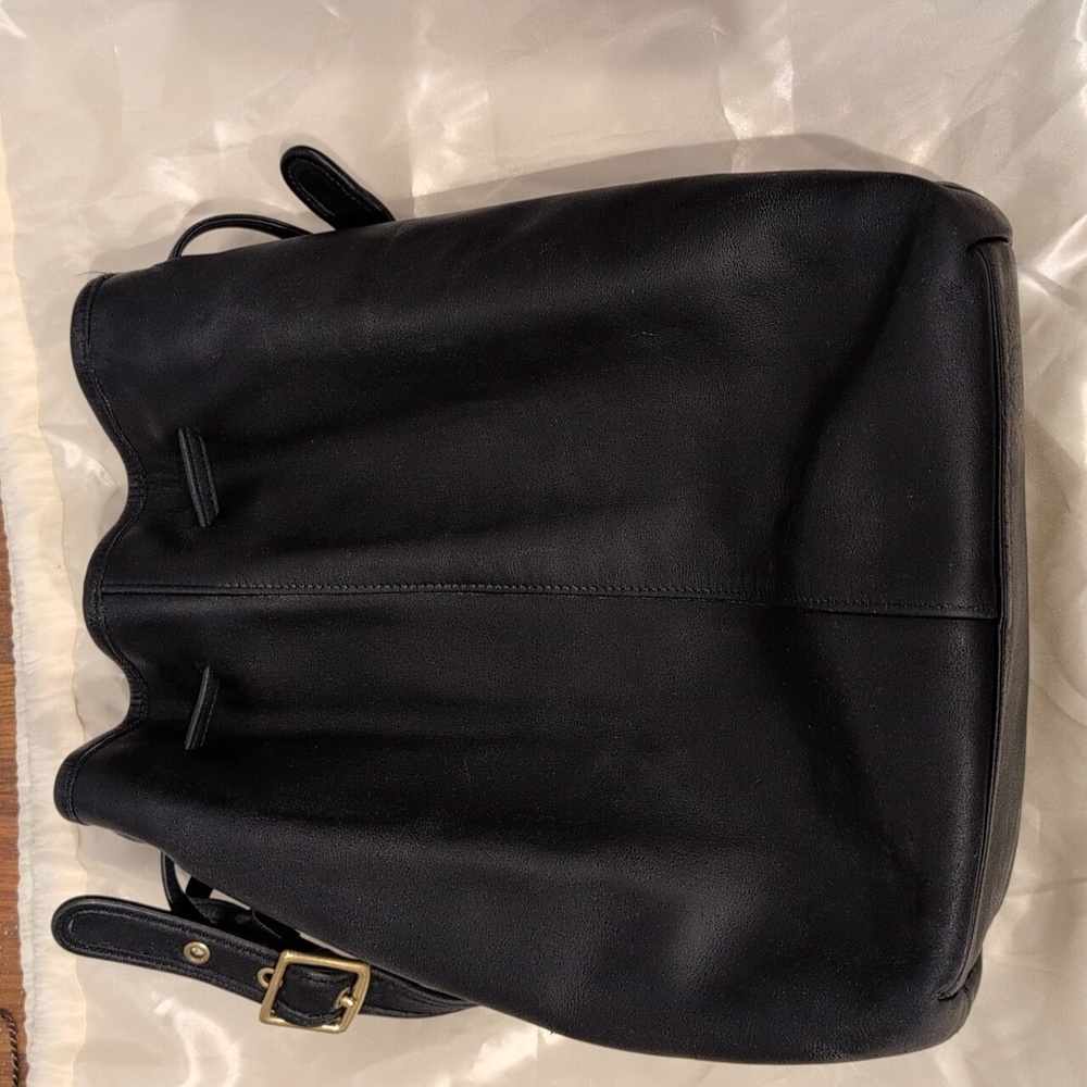 Vintage Coach Legacy 9166 Drawstring Bucket Black Leather Women's Bag - Picture 11 of 11